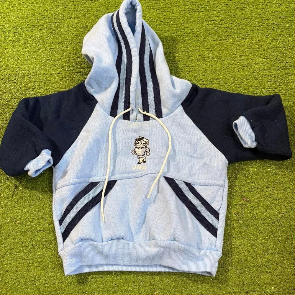Vintage Y2K UNC North Carolina Baby Hoodie Size 12m Rameses